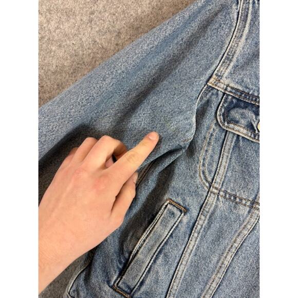 VTG Tommy Hilfiger Trucker Jean Jacket Women M Blue Stonewash Streetwear 90s Y2K - Picture 7 of 10